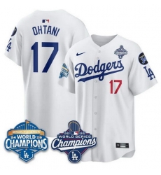 Men Los Angeles Dodgers 17 Shohei Ohtani White 2025 World Series Champions 26 Back to Back Champions With No 34 Patch Limited Stitched Baseball Jersey Men Los Angeles Dodgers 17 Shohei Ohtani White 2025 World Series Champions 26 Back to Back Champions With No 34 Patch Limited Stitched Baseball Jersey