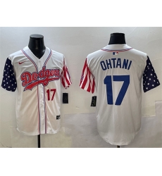 Men Los Angeles Dodgers 17 Shohei Ohtani White Limited Stitched Baseball Jersey