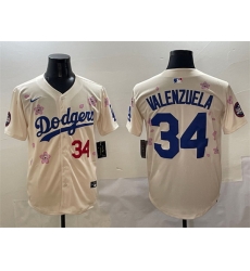 Men Los Angeles Dodgers 34 Fernando Valenzuela Cream 2025 Tokyo Series Limited Stitched Baseball Jersey Men Los Angeles Dodgers 34 Fernando Valenzuela Cream 2025 Tokyo Series Limited Stitched Baseball Jersey