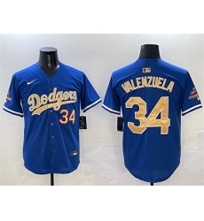 Men Los Angeles Dodgers 34 Fernando Valenzuela Royal 2025 Gold Collection Limited Stitched Baseball Jersey Men Los Angeles Dodgers 34 Fernando Valenzuela Royal 2025 Gold Collection Limited Stitched Baseball Jersey
