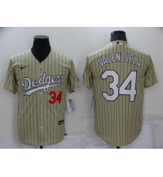 Men Los Angeles Dodgers 34 Toro Valenzuela Cream Cool Base Stitched jersey Men Los Angeles Dodgers 34 Toro Valenzuela Cream Cool Base Stitched jersey