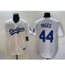 Men Los Angeles Dodgers 44 Andy Pages White Cool Base Stitched Baseball Jersey