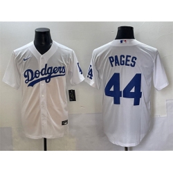 Men Los Angeles Dodgers 44 Andy Pages White Cool Base Stitched Baseball Jersey