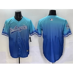 Men Los Angeles Dodgers Blank Blue Limited Stitched Baseball Jersey