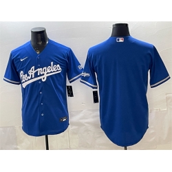 Men Los Angeles Dodgers Blank Royal Alternate Stadium Stitched Baseball Jersey