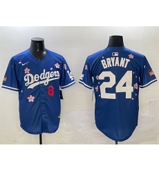 Men Los Angeles Dodgers Front 8 Back 24 Kobe Bryant Royal 2025 Tokyo Series Limited Stitched Baseball Jersey