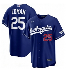 Men Los Angeles Dodgers Tommy Edman 25 Blue 2026 Gold Collection Stadium Stitched Baseball Jersey