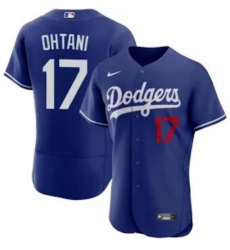 Men Men Los Angeles Dodgers Shohei Ohtani #17 Blue 2024 Home Elite Stitched Jersey