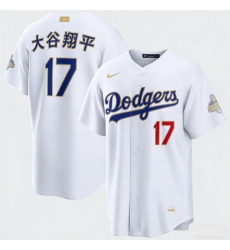 Mens Los Angeles Dodgers Shohei Ohtani Nike White 2026 Gold Collection Kanji Stadium Jersey Mens Los Angeles Dodgers Shohei Ohtani Nike White 2026 Gold Collection Kanji Stadium Jersey