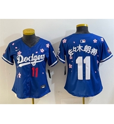 Youth Los Angeles Dodgers 11  Roki Sasaki Royal 2025 Tokyo Series Limited Stitched Baseball Jersey