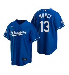 Youth Los Angeles Dodgers 13 Max Muncy Royal 2020 World Series Champions Replica Jersey