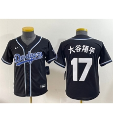 Youth Los Angeles Dodgers 17 Shohei Ohtani Black Stitched Baseball Jersey Youth Los Angeles Dodgers 17 Shohei Ohtani Black Stitched Baseball Jersey