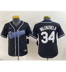 Youth Los Angeles Dodgers 34 Fernando Valenzuela Black Stitched Baseball Jersey Youth Los Angeles Dodgers 34 Fernando Valenzuela Black Stitched Baseball Jersey