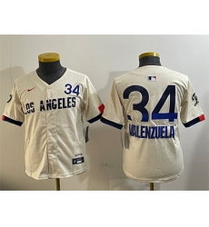 Youth Los Angeles Dodgers 34 Toro Valenzuela Cream 2024 City Connect Limited Stitched Baseball Jersey Youth Los Angeles Dodgers 34 Toro Valenzuela Cream 2024 City Connect Limited Stitched Baseball Jersey