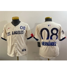 Youth Los Angeles Dodgers 8 Enrique Hernandez Cream 2024 City Connect Limited Stitched Baseball Jersey Youth Los Angeles Dodgers 8 Enrique Hernandez Cream 2024 City Connect Limited Stitched Baseball Jersey