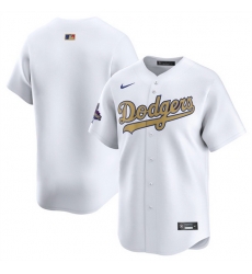 Youth Los Angeles Dodgers Blank White 2025 Gold Collection Limited Stitched Baseball Jersey