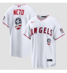 Men Los Angeles Angels 9 Zach Neto 2026 White USA 250 Fourth of July Home Stadium Stitched Baseball Jersey Men Los Angeles Angels 9 Zach Neto 2026 White USA 250 Fourth of July Home Stadium Stitched Baseball Jersey