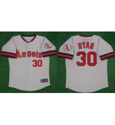 Men Los Angeles Angels Nolan Ryan #30 Majestic Gray Stitched MLB Jersey Men Los Angeles Angels Nolan Ryan #30 Majestic Gray Stitched MLB Jersey