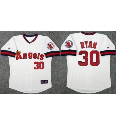Men Los Angeles Angels Nolan Ryan 30 Majestic Home White Stitched MLB Jersey I Men Los Angeles Angels Nolan Ryan 30 Majestic Home White Stitched MLB Jersey I