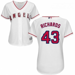Womens Majestic Los Angeles Angels of Anaheim 43 Garrett Richards Authentic White Home Cool Base MLB Jersey