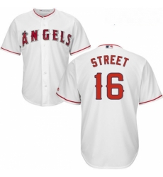 Youth Majestic Los Angeles Angels of Anaheim 16 Huston Street Authentic White Home Cool Base MLB Jersey