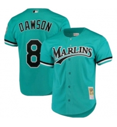 Men Miami Marlins 8 Andre Dawson Teal 1995 Throwback Stitched Baseball Jersey Men Miami Marlins 8 Andre Dawson Teal 1995 Throwback Stitched Baseball Jersey
