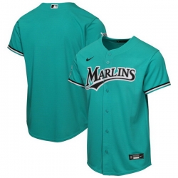 Men Miami Marlins Blank Teal Alternate Stadium Stitched Baseball Jersey