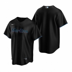 Mens Nike Miami Marlins Blank Black Alternate Stitched Baseball Jersey