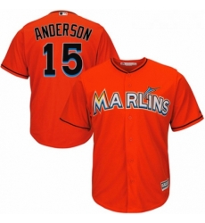 Youth Majestic Miami Marlins 15 Brian Anderson Authentic Orange Alternate 1 Cool Base MLB Jersey Youth Majestic Miami Marlins 15 Brian Anderson Authentic Orange Alternate 1 Cool Base MLB Jersey