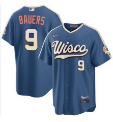 Men Milwaukee Brewers Jake Bauers #9 Home 2026 City Connect Stitched Limited Jersey Men Milwaukee Brewers Jake Bauers #9 Home 2026 City Connect Stitched Limited Jersey