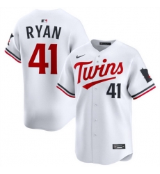 Men Minnesota Twins 41 Joe Ryan White 2024 Home Limited Stitched Baseball Jersey Men Minnesota Twins 41 Joe Ryan White 2024 Home Limited Stitched Baseball Jersey