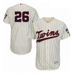 Mens Majestic Minnesota Twins 26 Max Kepler Cream Flexbase Authentic Collection MLB Jersey