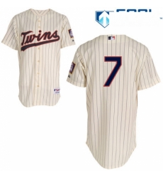 Womens Majestic Minnesota Twins 7 Joe Mauer Replica Cream Alternate Cool Base MLB Jersey