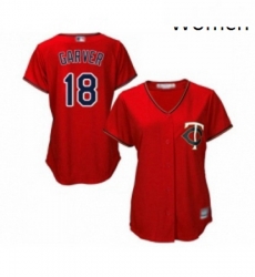 Womens Minnesota Twins 18 Mitch Garver Replica Scarlet Alternate Cool Base Baseball Jersey 