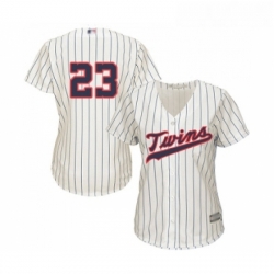Womens Minnesota Twins 23 Nelson Cruz Replica Cream Alternate Cool Base Baseball Jersey 