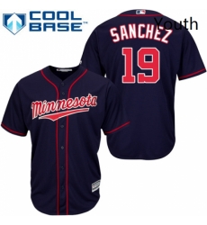 Youth Majestic Minnesota Twins 19 Anibal Sanchez Replica Navy Blue Alternate Road Cool Base MLB Jersey Youth Majestic Minnesota Twins 19 Anibal Sanchez Replica Navy Blue Alternate Road Cool Base MLB Jersey