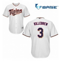 Youth Majestic Minnesota Twins 3 Harmon Killebrew Authentic White Home Cool Base MLB Jersey