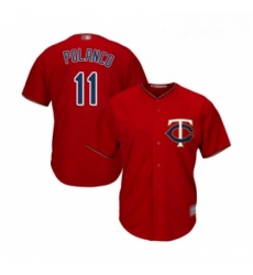 Youth Minnesota Twins 11 Jorge Polanco Replica Scarlet Alternate Cool Base Baseball Jersey Youth Minnesota Twins 11 Jorge Polanco Replica Scarlet Alternate Cool Base Baseball Jersey