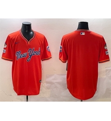 Men New York Mets Blank Orange 2025 Spring Training Stitched Baseball Jersey Men New York Mets Blank Orange 2025 Spring Training Stitched Baseball Jersey