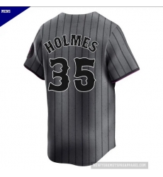 Men New York Mets Clay Holmes 35 Gray City Edition Flex Base Stitched Jersey Men New York Mets Clay Holmes 35 Gray City Edition Flex Base Stitched Jersey