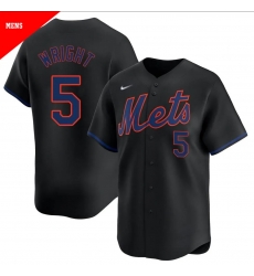 Men New York Mets David Wright #5 Black Limited Alternate Stitched Jersey