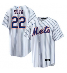 Men New York Mets Juan Soto #22 White Cool Base Stitched MLB Jersey