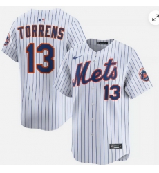 Men New York Mets Luis Torrens 13 White Flex Base Stitched Jersey
