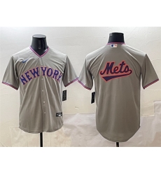 Men New York Mets Team Big Logo Grey 2025 Limited Stitched Baseball Jersey 1 Men New York Mets Team Big Logo Grey 2025 Limited Stitched Baseball Jersey 1