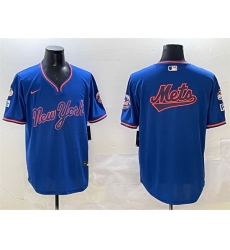 Men New York Mets Team Big Logo Royal 2025 Spring Training Stitched Baseball Jersey Men New York Mets Team Big Logo Royal 2025 Spring Training Stitched Baseball Jersey
