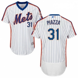 Mens Majestic New York Mets 31 Mike Piazza White Alternate Flex Base Authentic Collection MLB Jersey