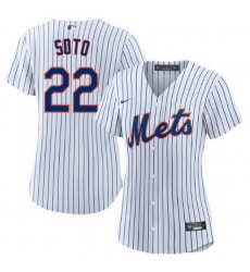 Women New York Mets Juan Soto #22 White Cool Base Stitched MLB Jersey Women New York Mets Juan Soto #22 White Cool Base Stitched MLB Jersey