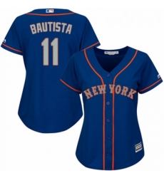 Womens Majestic New York Mets 11 Jose Bautista Authentic Royal Blue Alternate Road Cool Base MLB Jersey Womens Majestic New York Mets 11 Jose Bautista Authentic Royal Blue Alternate Road Cool Base MLB Jersey