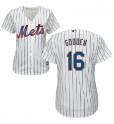 Womens Majestic New York Mets 16 Dwight Gooden Replica White Home Cool Base MLB Jersey Womens Majestic New York Mets 16 Dwight Gooden Replica White Home Cool Base MLB Jersey
