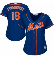 Womens Majestic New York Mets 18 Darryl Strawberry Authentic Royal Blue Alternate Home Cool Base MLB Jersey Womens Majestic New York Mets 18 Darryl Strawberry Authentic Royal Blue Alternate Home Cool Base MLB Jersey